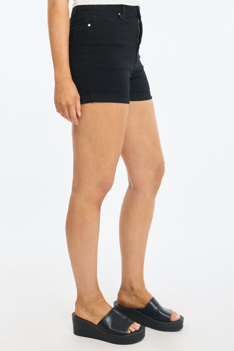 Denim Skinny Shorts Low Rise for Ally Fashion