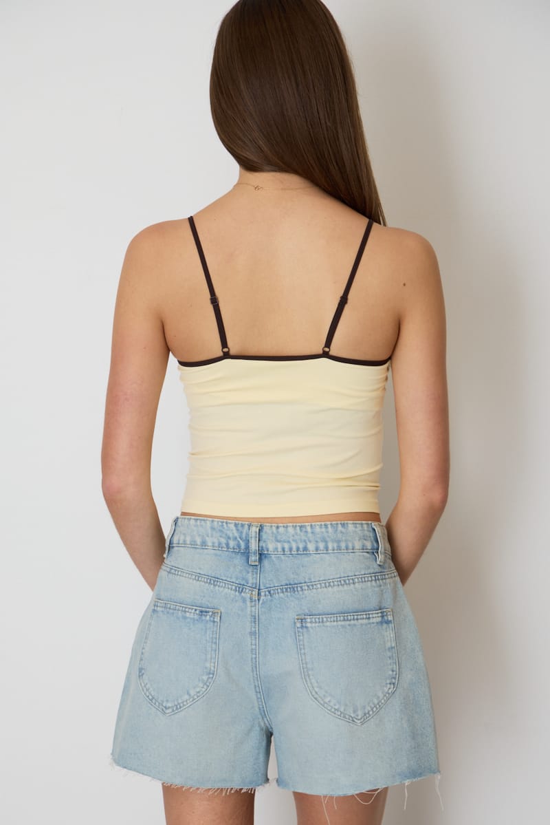 Denim Relaxed Shorts Mid Rise Mom Fit Raw Edge for Ally Fashion
