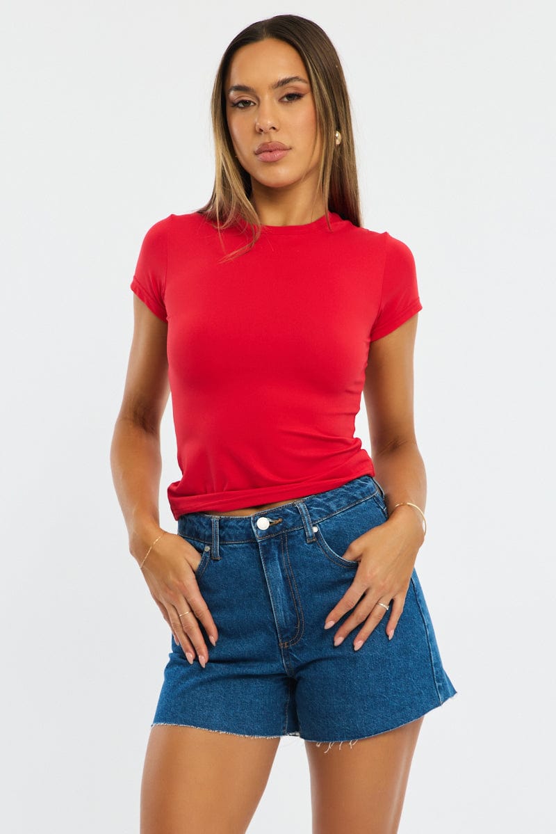 Denim Mom Mid Rise Relaxed Short for Ally Fashion