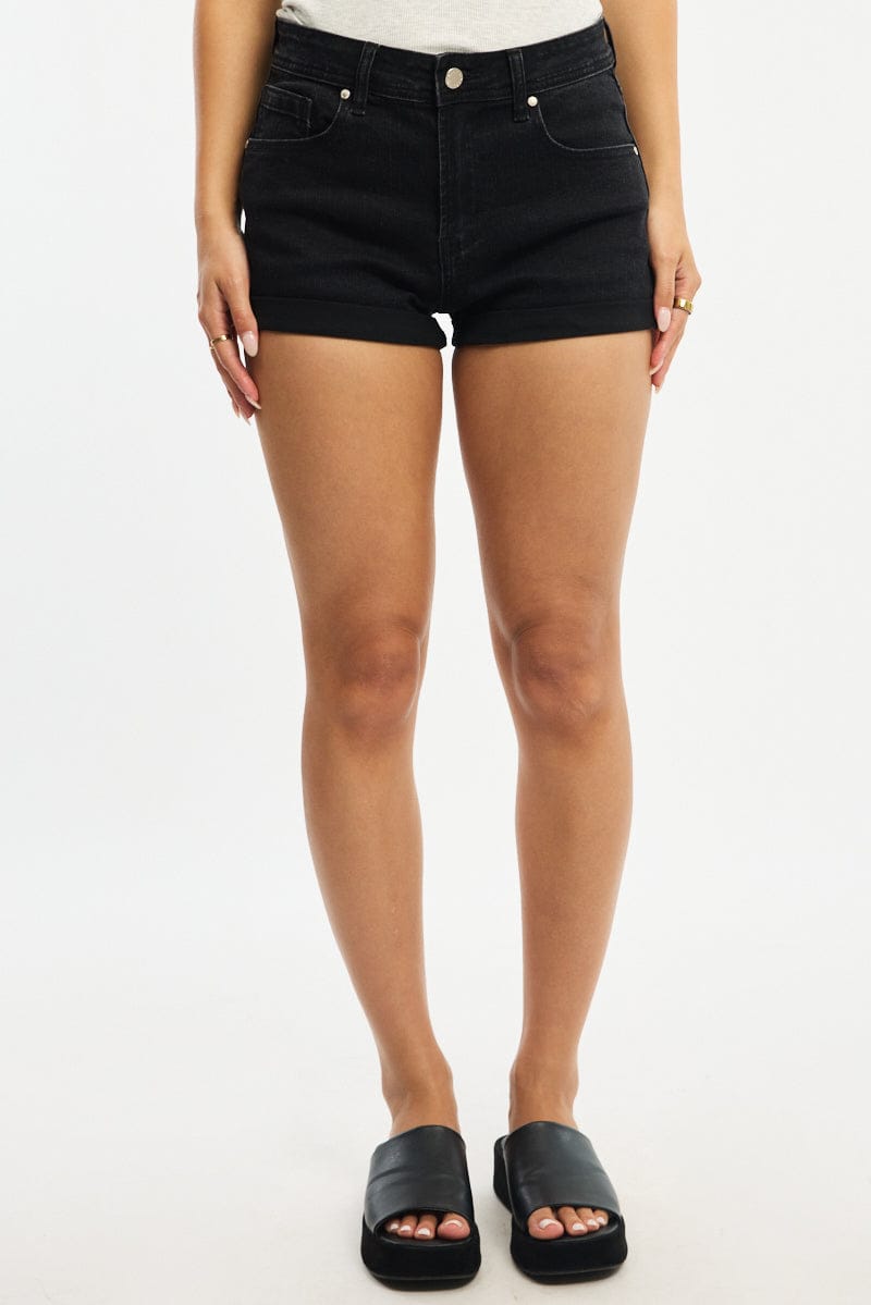 Denim Skinny Shorts Low Rise for Ally Fashion