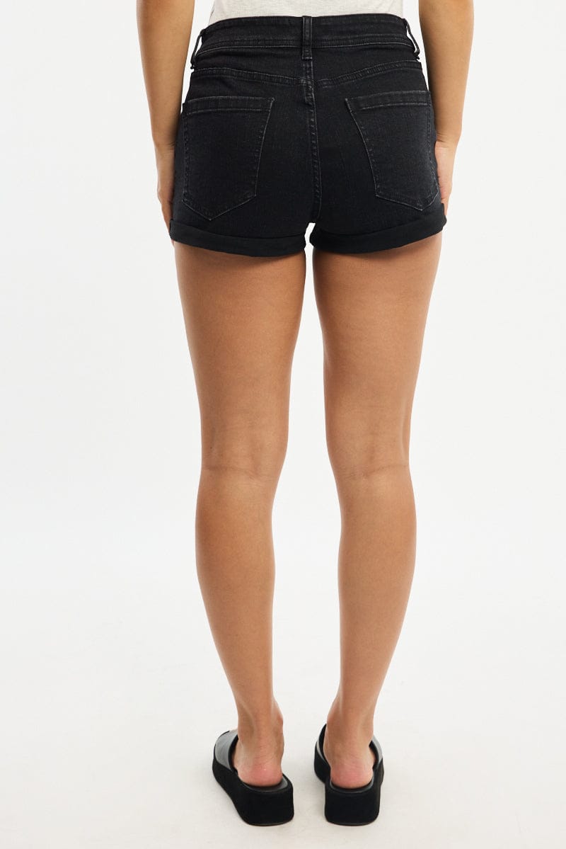 Denim Skinny Shorts Low Rise for Ally Fashion