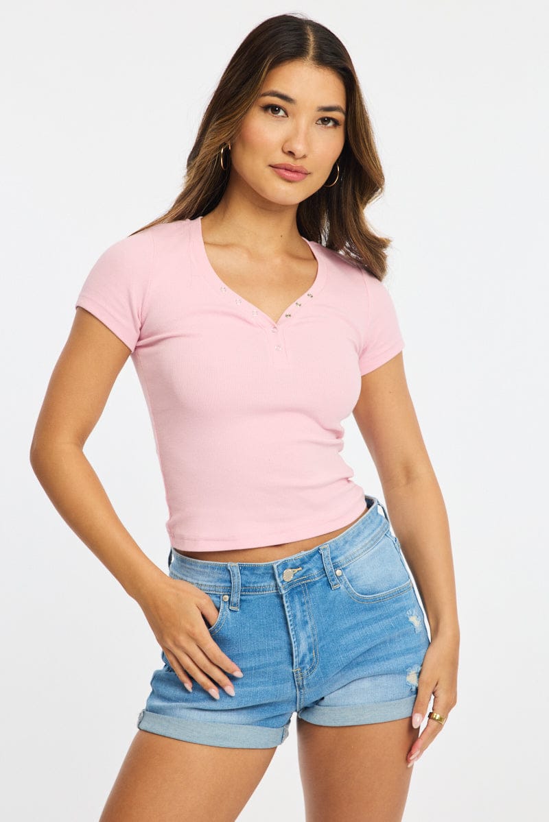 Denim Skinny Shorts Low Rise for Ally Fashion