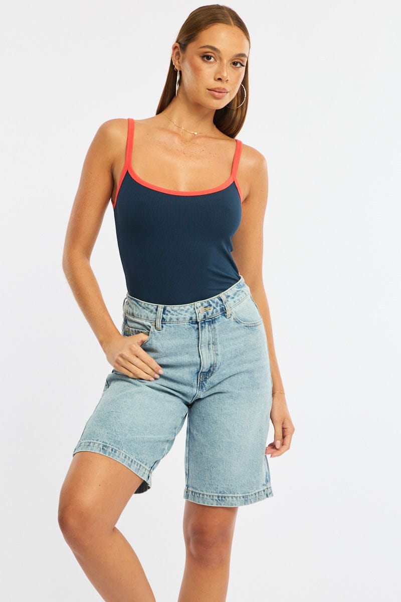 Denim Jorts Mid Rise for Ally Fashion