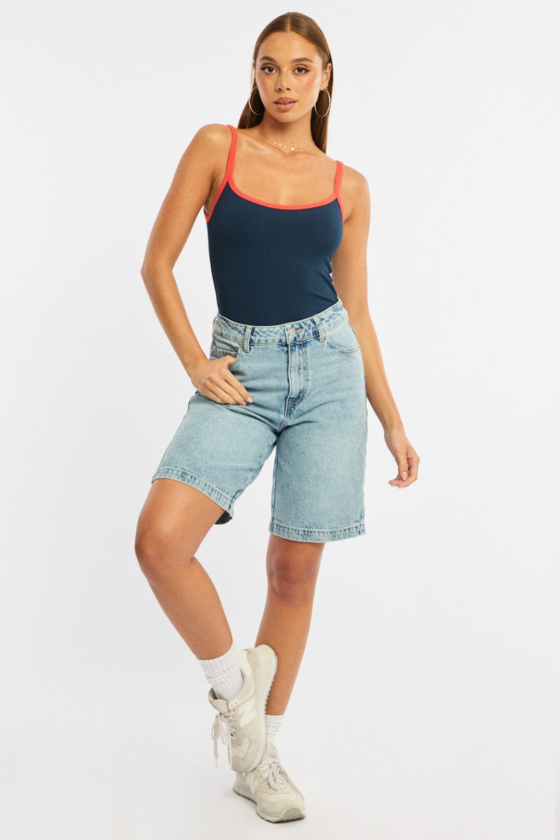 Denim Jorts Mid Rise for Ally Fashion