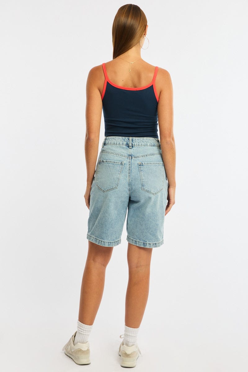 Denim Jorts Mid Rise for Ally Fashion