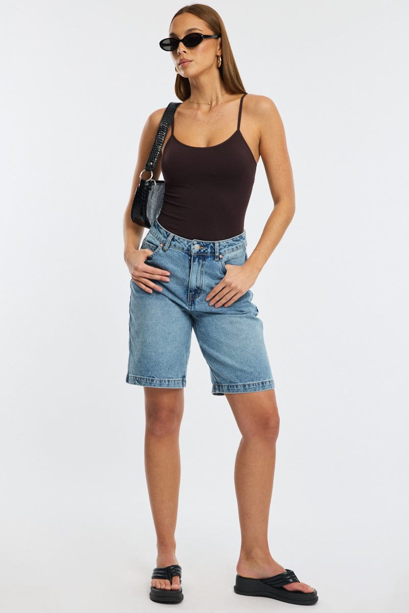 Denim Jorts Mid Rise for Ally Fashion