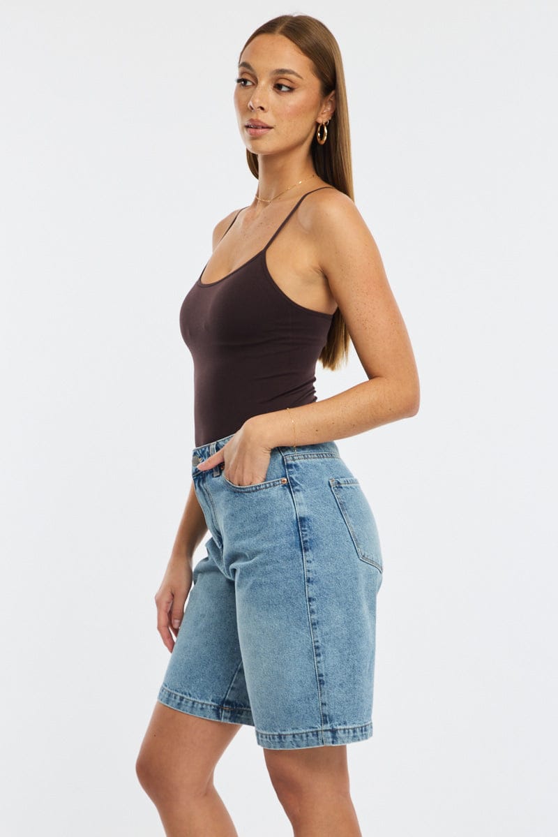 Denim Jorts Mid Rise for Ally Fashion