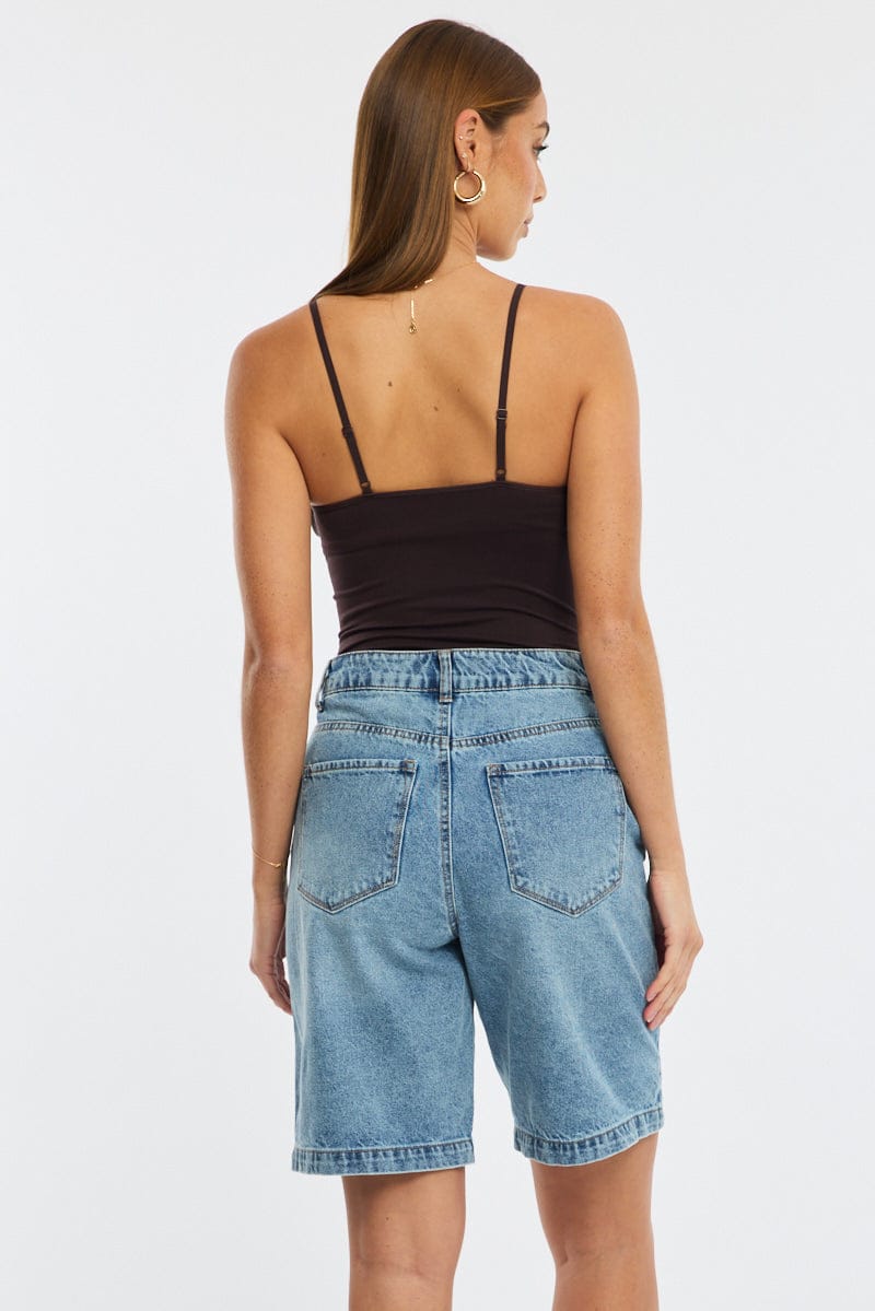 Denim Jorts Mid Rise for Ally Fashion
