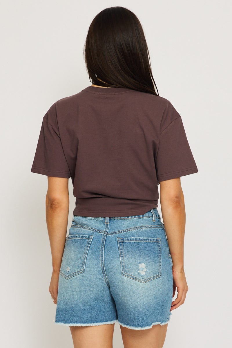 Denim Relaxed Short Mid Rise for Ally Fashion
