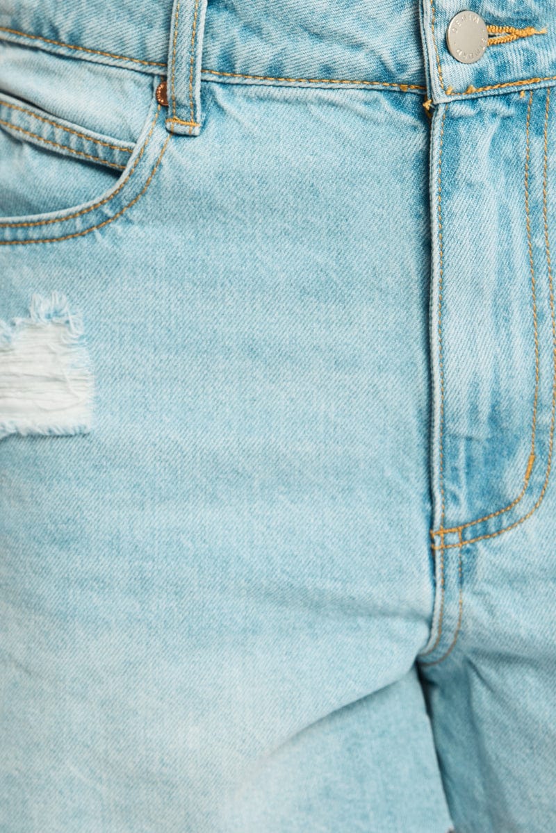Denim Relaxed Shorts Mid Rise for Ally Fashion