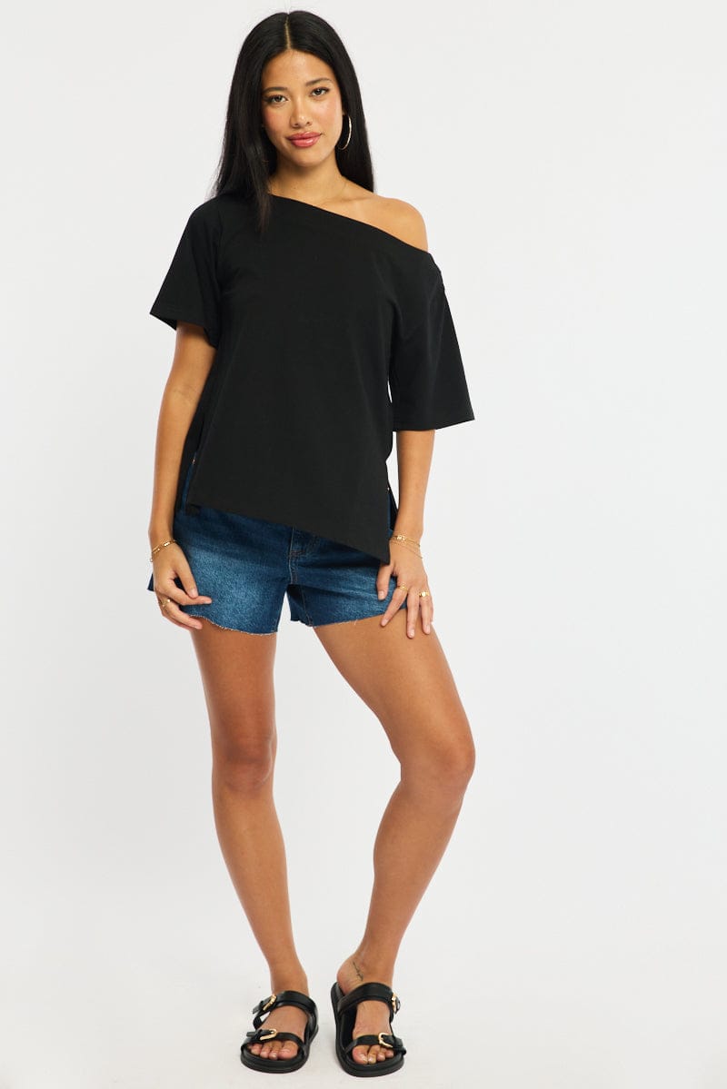 Denim Relaxed Shorts Mid Rise for Ally Fashion