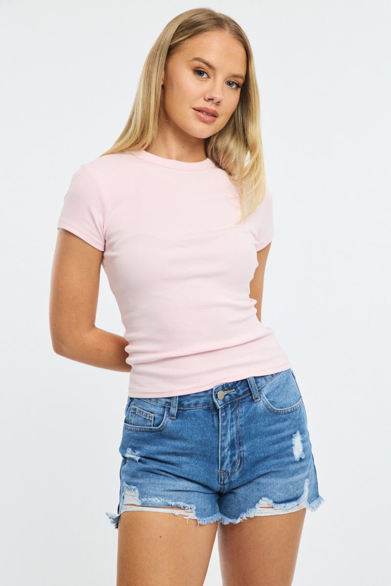 Denim Relaxed Shorts Mid Rise for Ally Fashion