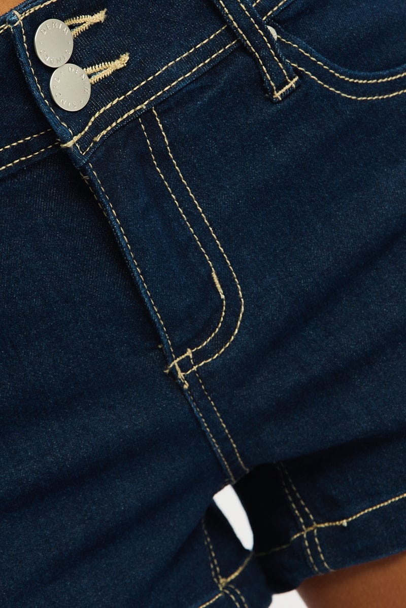 Denim Micro Shorts Low Rise for Ally Fashion