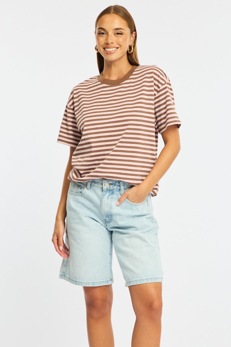 Denim Bermuda Shorts Mid Rise for Ally Fashion