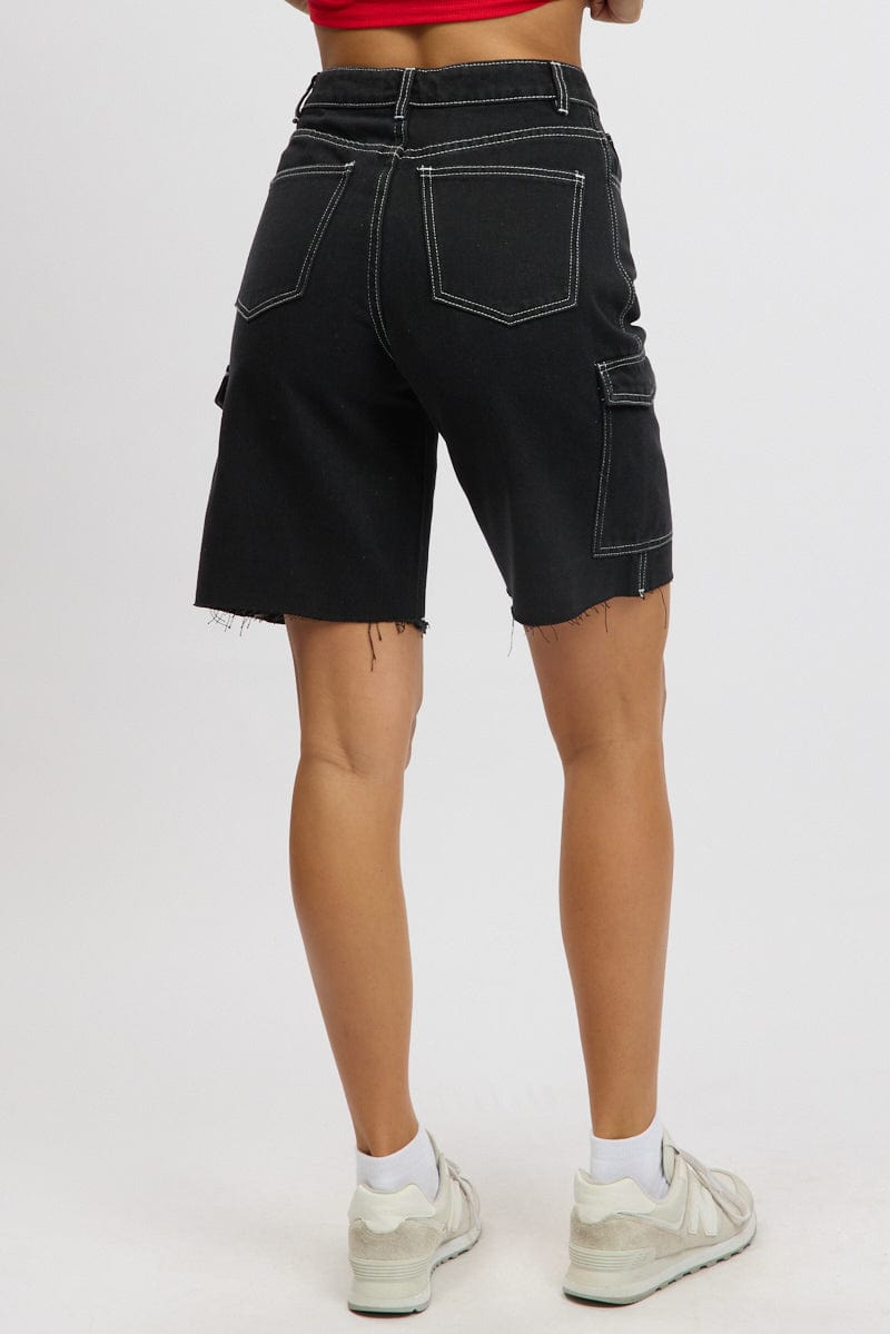 Black Relaxed Shorts for Ally Fashion