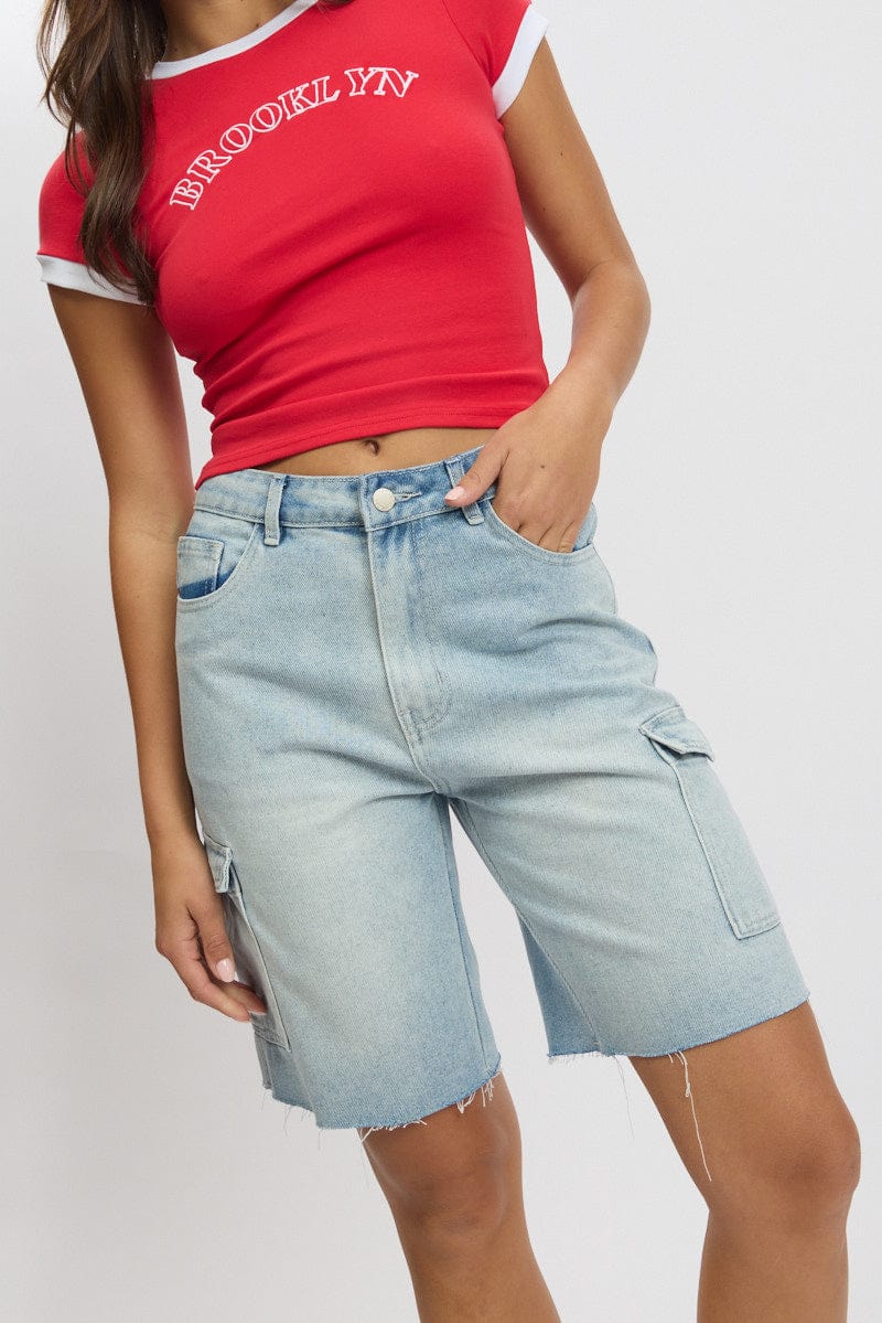 Denim Relaxed Shorts for Ally Fashion