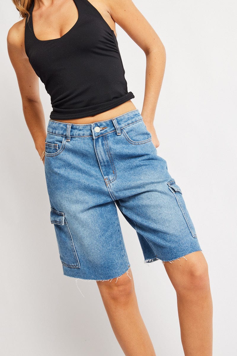 Denim Relaxed Shorts for Ally Fashion