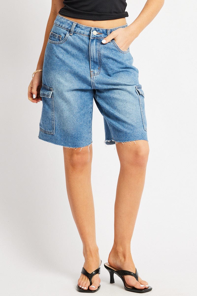 Denim Relaxed Shorts for Ally Fashion