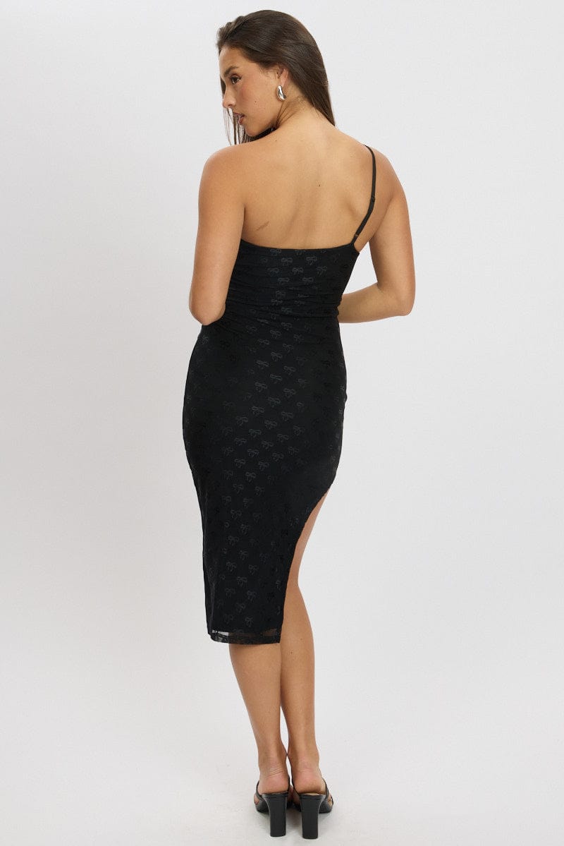 Black Bodycon Dress One Shoulder for Ally Fashion