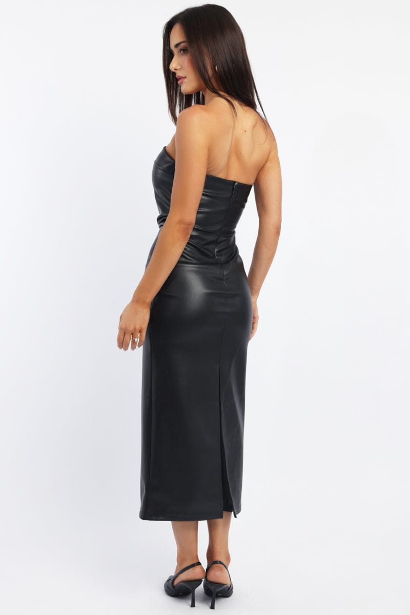 Black Bodycon Dress Midi for Ally Fashion