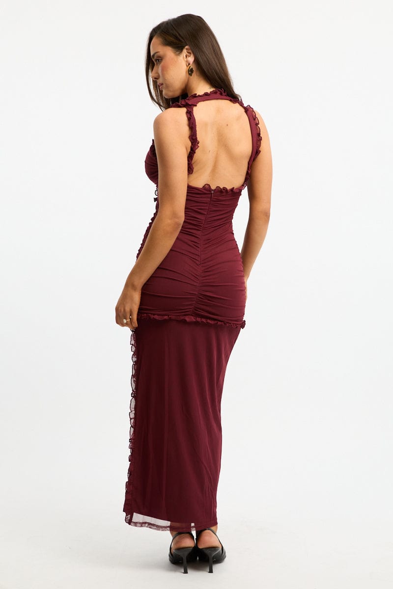 Red Bodycon Dress Maxi for Ally Fashion