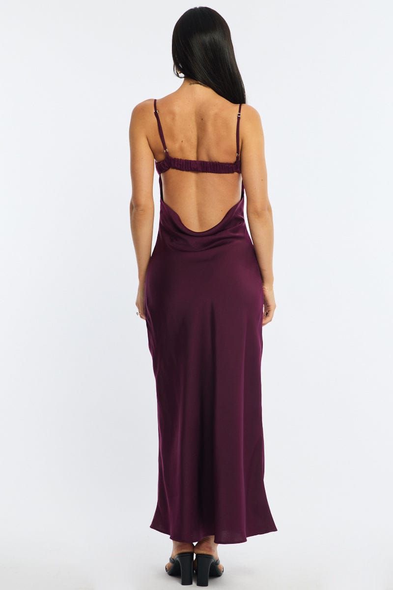 red midi dress satin Red Midi Dress Ribbon Detail Satin