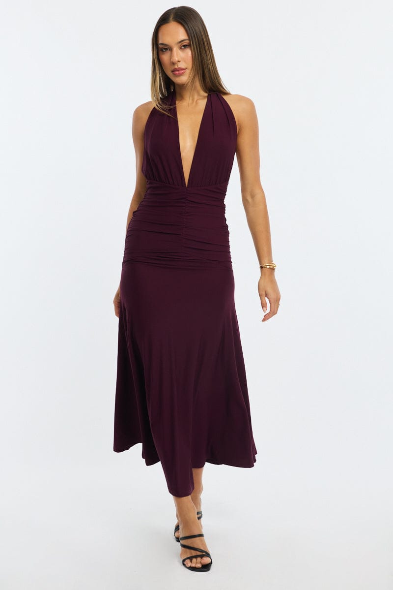 Red Halter Neck Dress for Ally Fashion