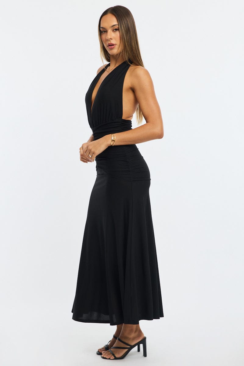 Black Halter Neck Dress for Ally Fashion