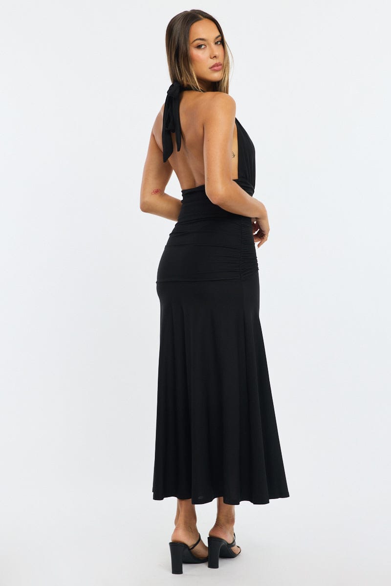 Black Halter Neck Dress | Ally Fashion Black Halter Neck Dress | Ally Fashion