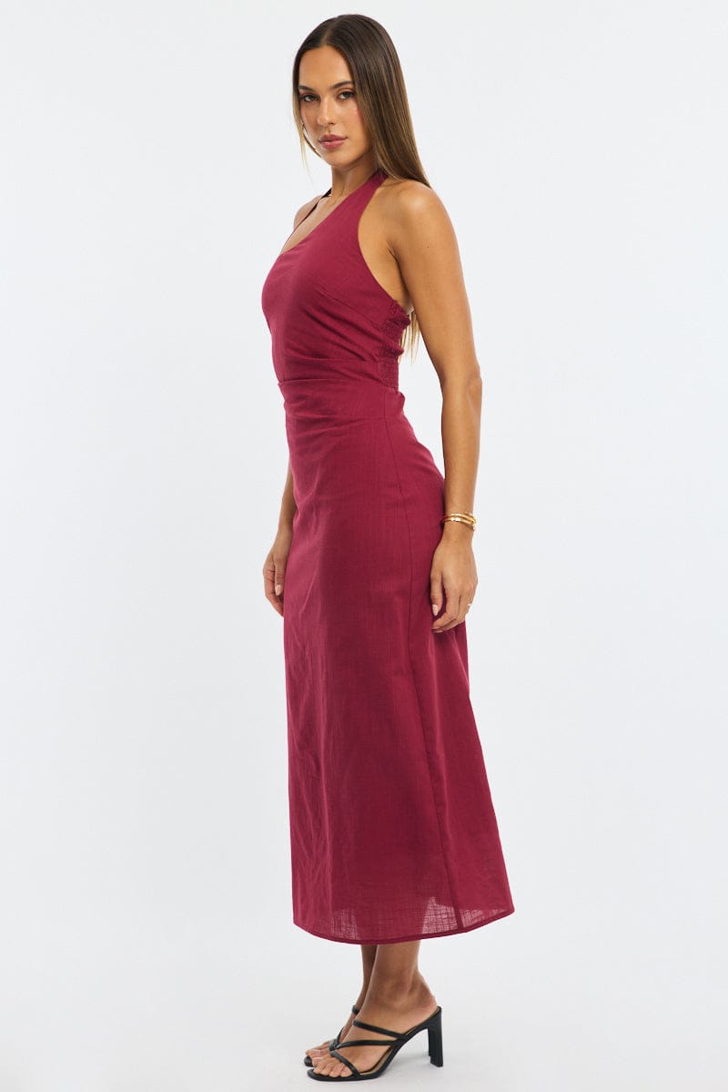 Red Halter Maxi Dress | Ally Fashion Red Halter Maxi Dress | Ally Fashion
