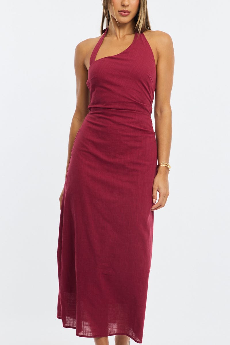 Red Halter Maxi Dress | Ally Fashion Red Halter Maxi Dress | Ally Fashion