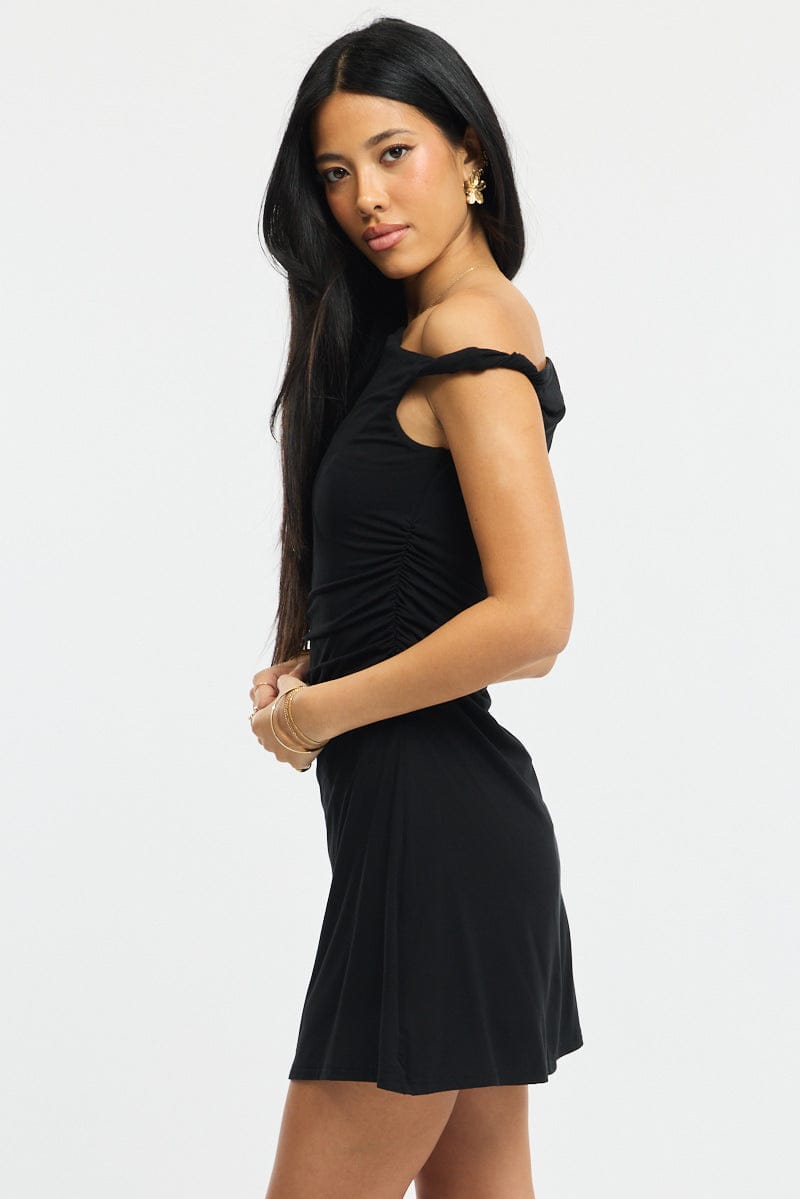 Black Lumiere Off Shoulder Mini Dress main image 1