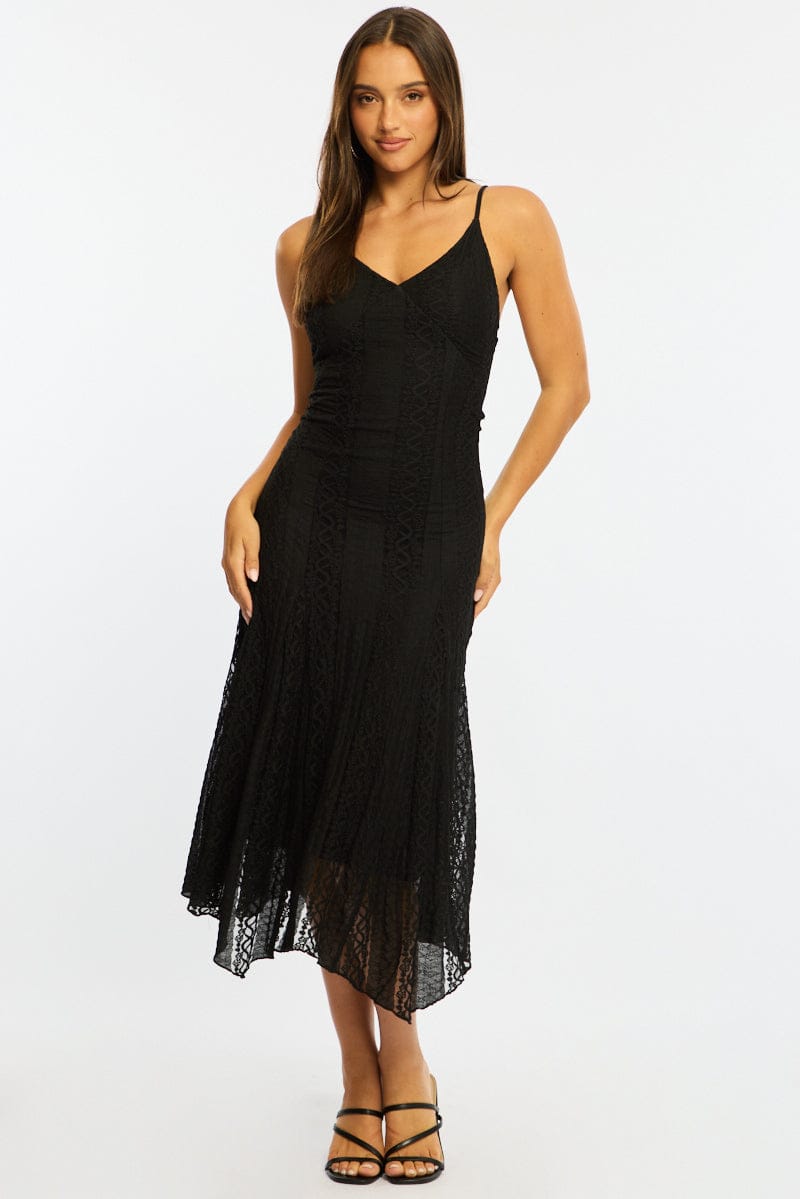 Black Midi Dress Lace
