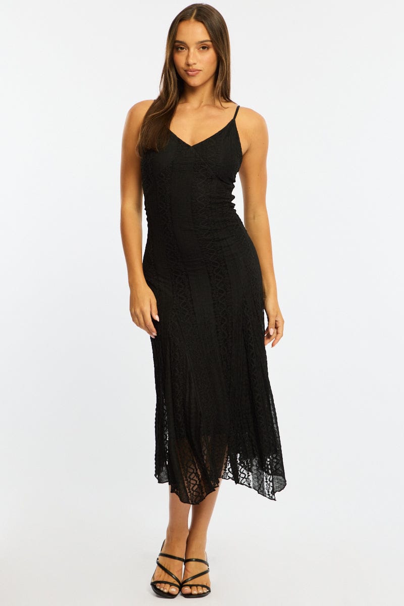 Black Midi Dress Lace