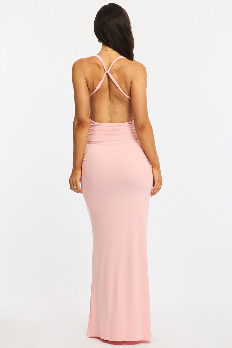 Pink Maxi Dress | Ally Fashion Pink Maxi Dress | Ally Fashion