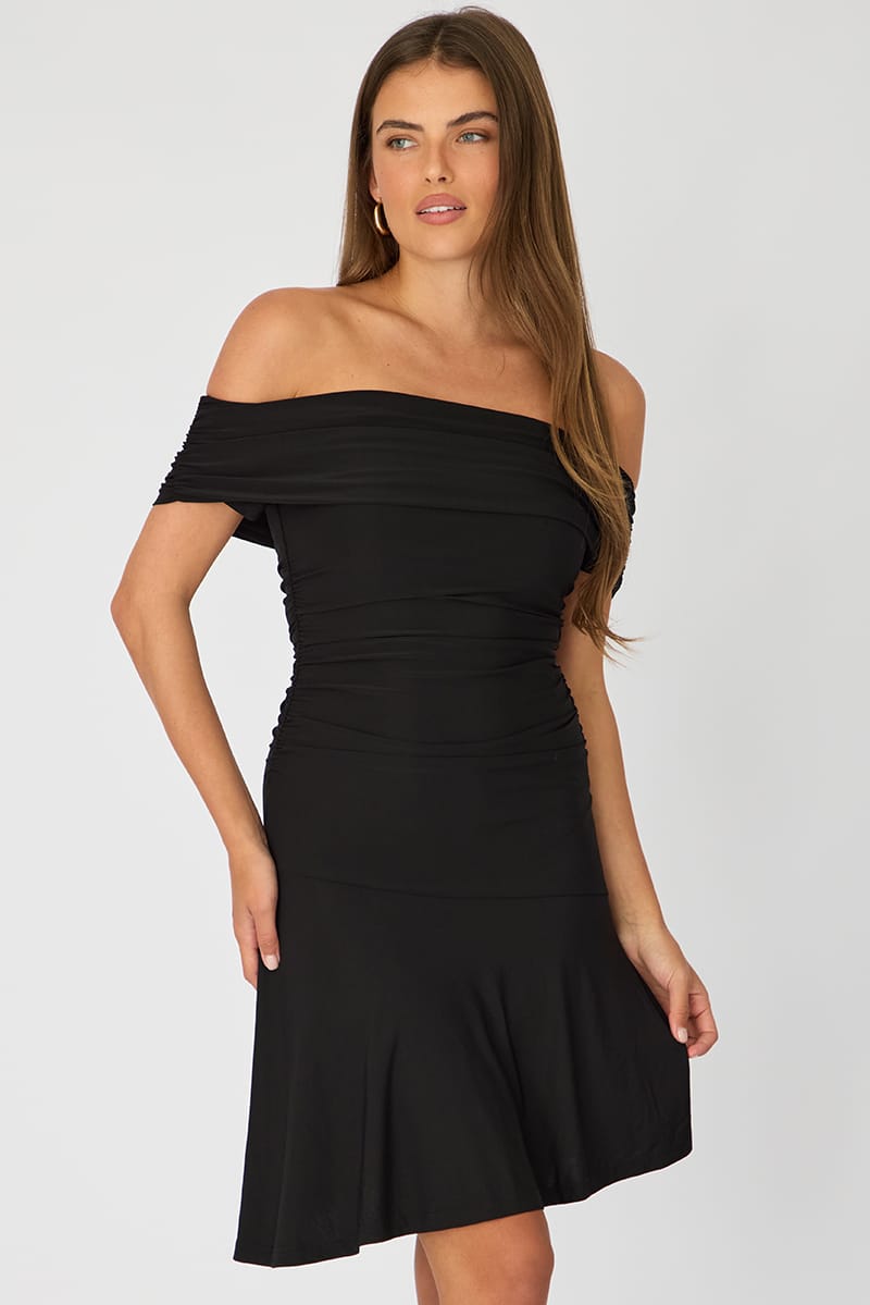 Black Off Shoulder Dress Mini for Ally Fashion