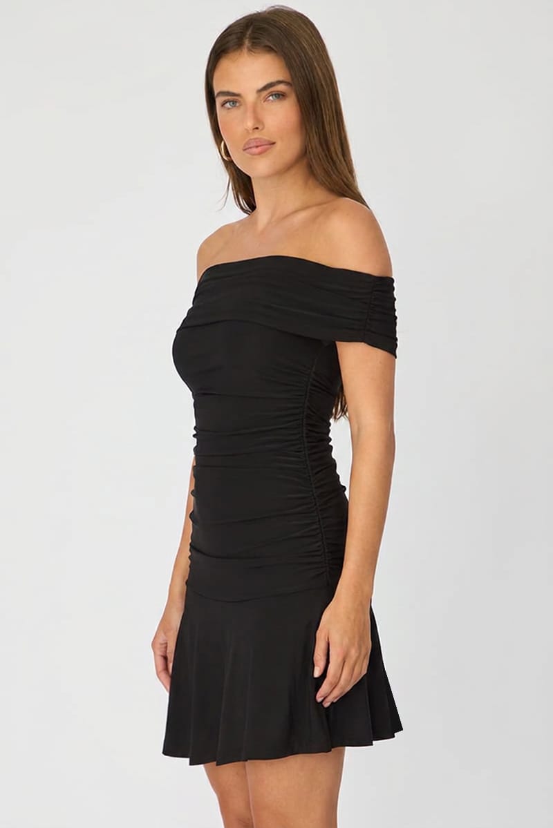Black Off Shoulder Dress Mini for Ally Fashion