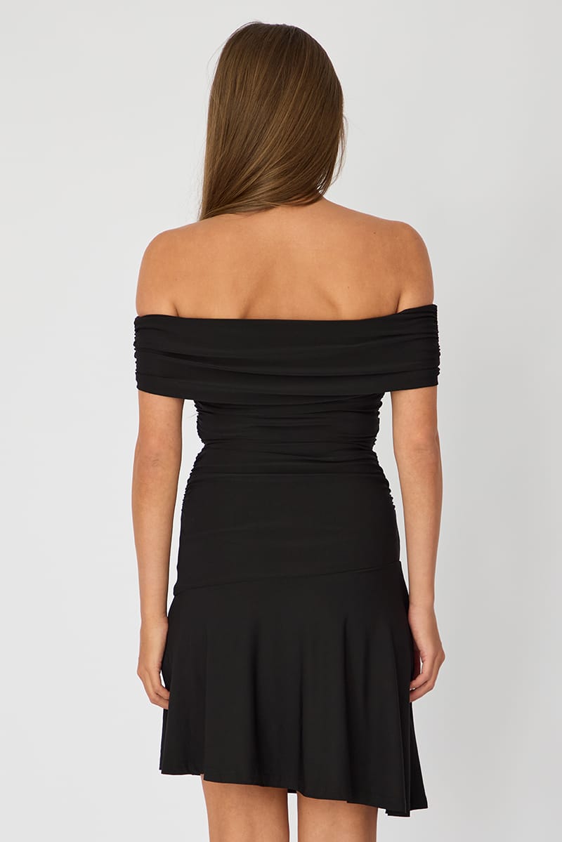 Black Off Shoulder Dress Mini for Ally Fashion