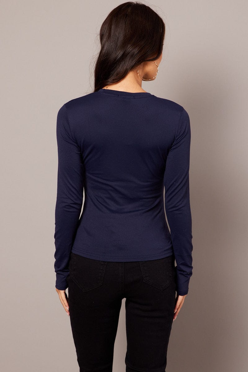 Blue Supersoft Top Long Sleeve for Ally Fashion