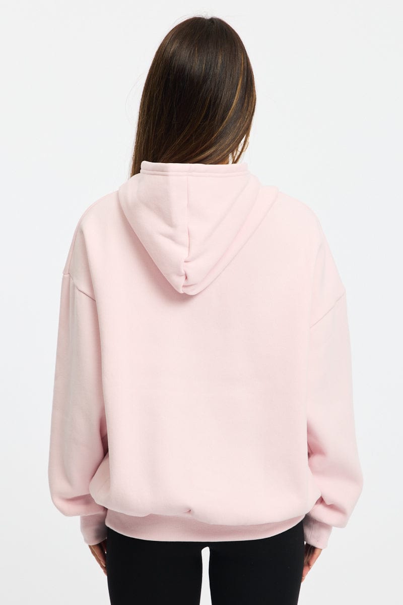 Pink Graphic Sweater Long Sleeve for Ally Fashion