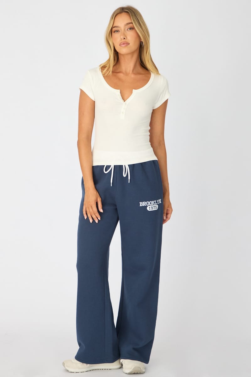 White V-neck Short Sleeve Top for Ally Fashion
