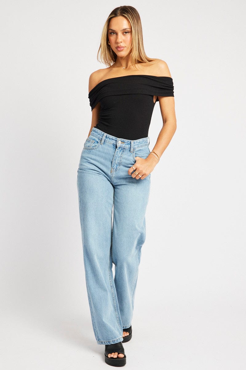 Black Off Shoulder Top for Ally Fashion