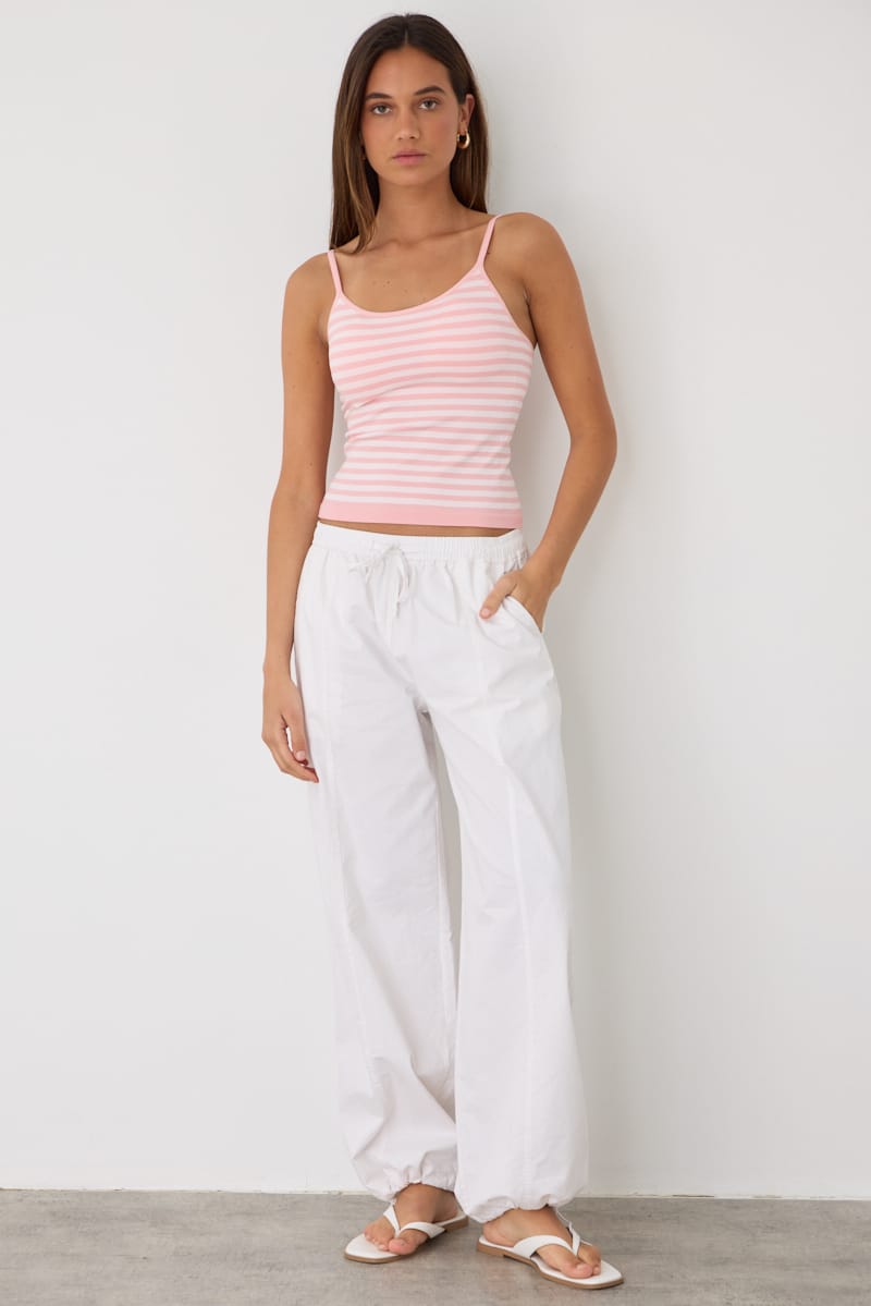 Pink Stripe Seamless Cami for Ally Fashion