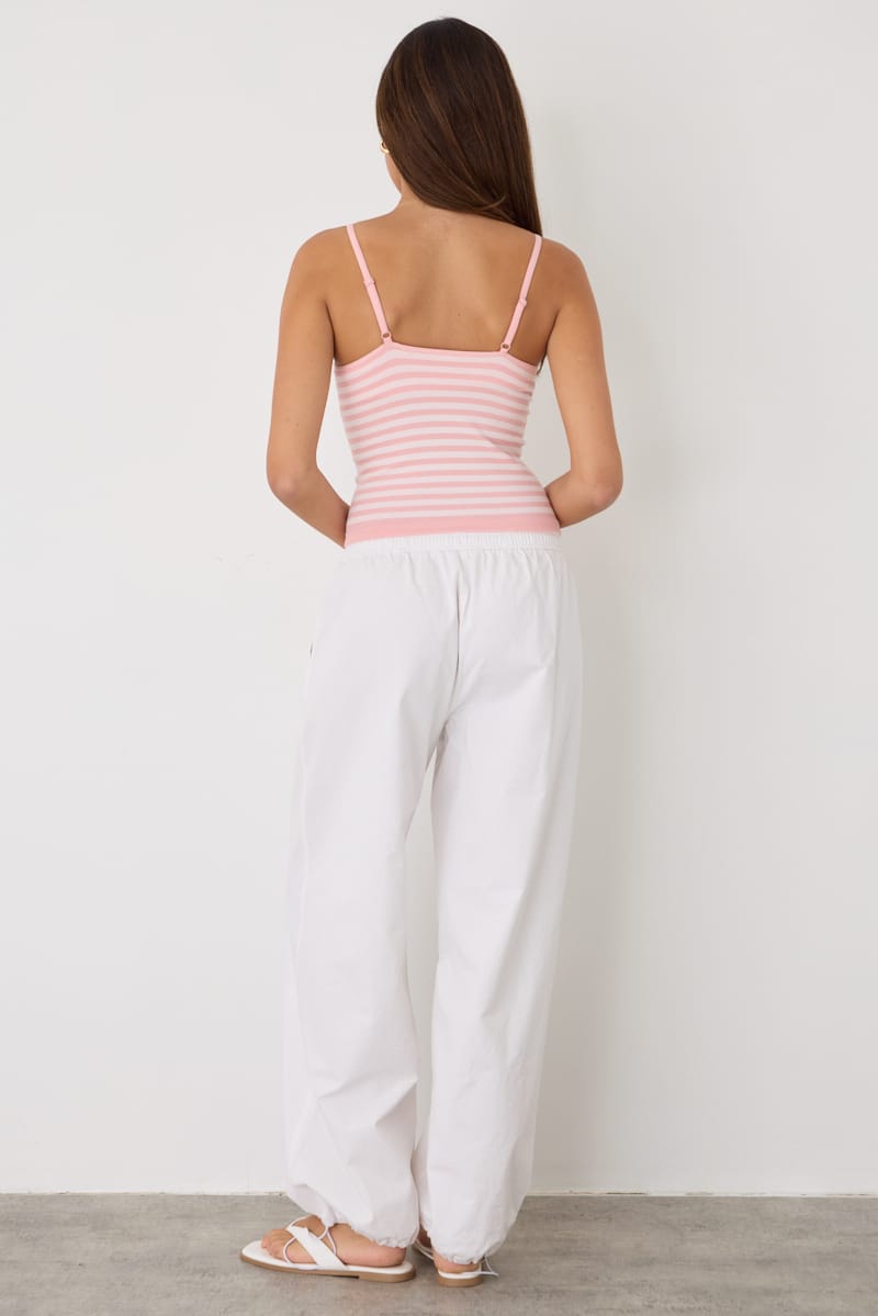 Pink Stripe Seamless Cami for Ally Fashion
