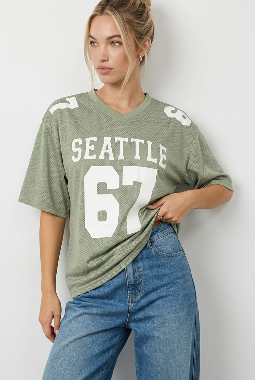 Green Short Sleeve Sports Tee for Ally Fashion