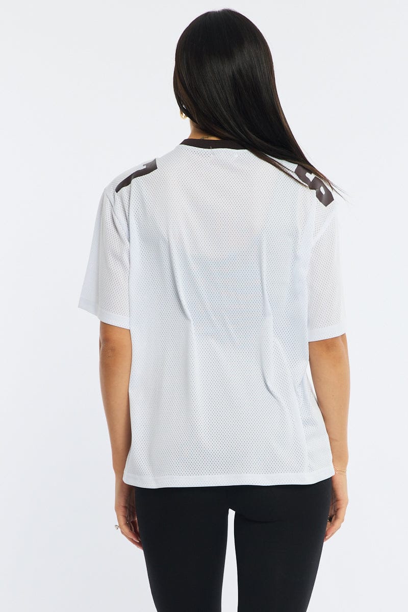 White Sport Tee Short Sleeve for Ally Fashion