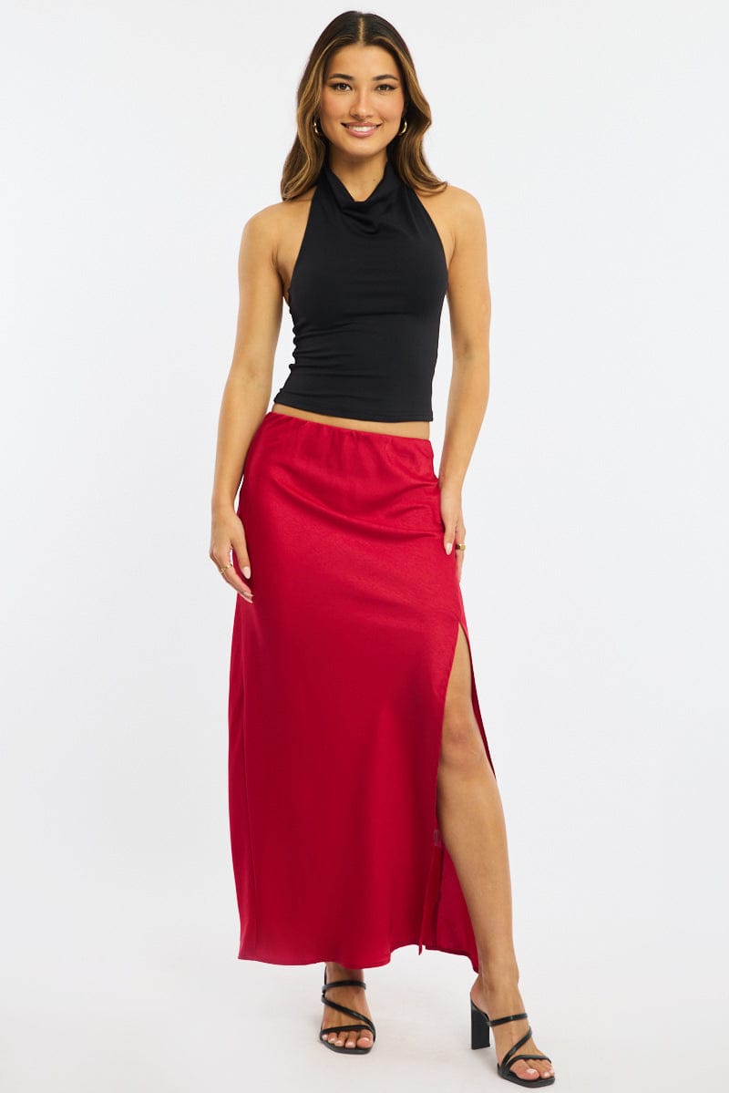 Black Halter Neck Top Supersoft for Ally Fashion