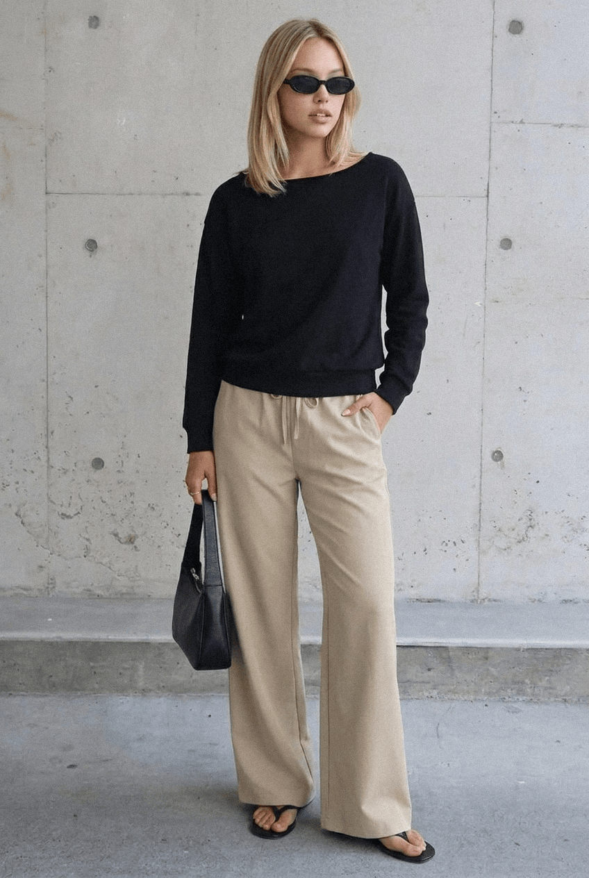 Black Off Shoulder Sweater Long Sleeve