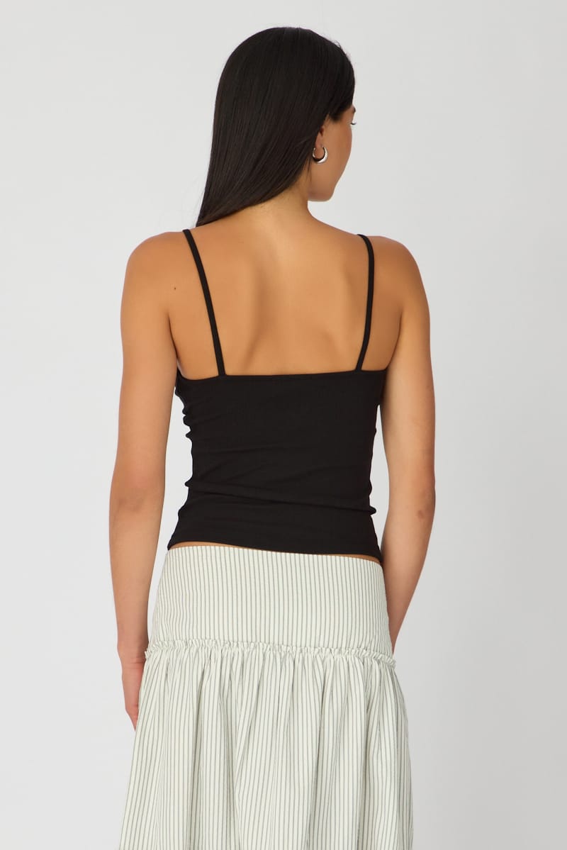 Black Sweetheart Neckline Cami for Ally Fashion