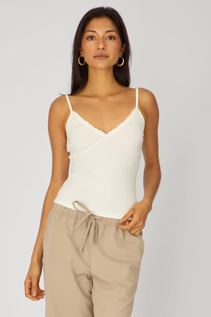 White Sweetheart Neckline Cami for Ally Fashion